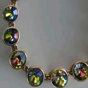 J Crew Watermelon Brulee Necklace Multicolor Crystals Necklace